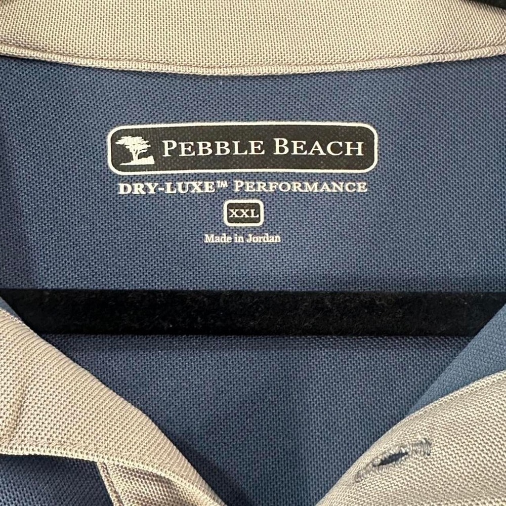Mens Pebble Beach blue polo shirt size XXL - Picture 3 of 6